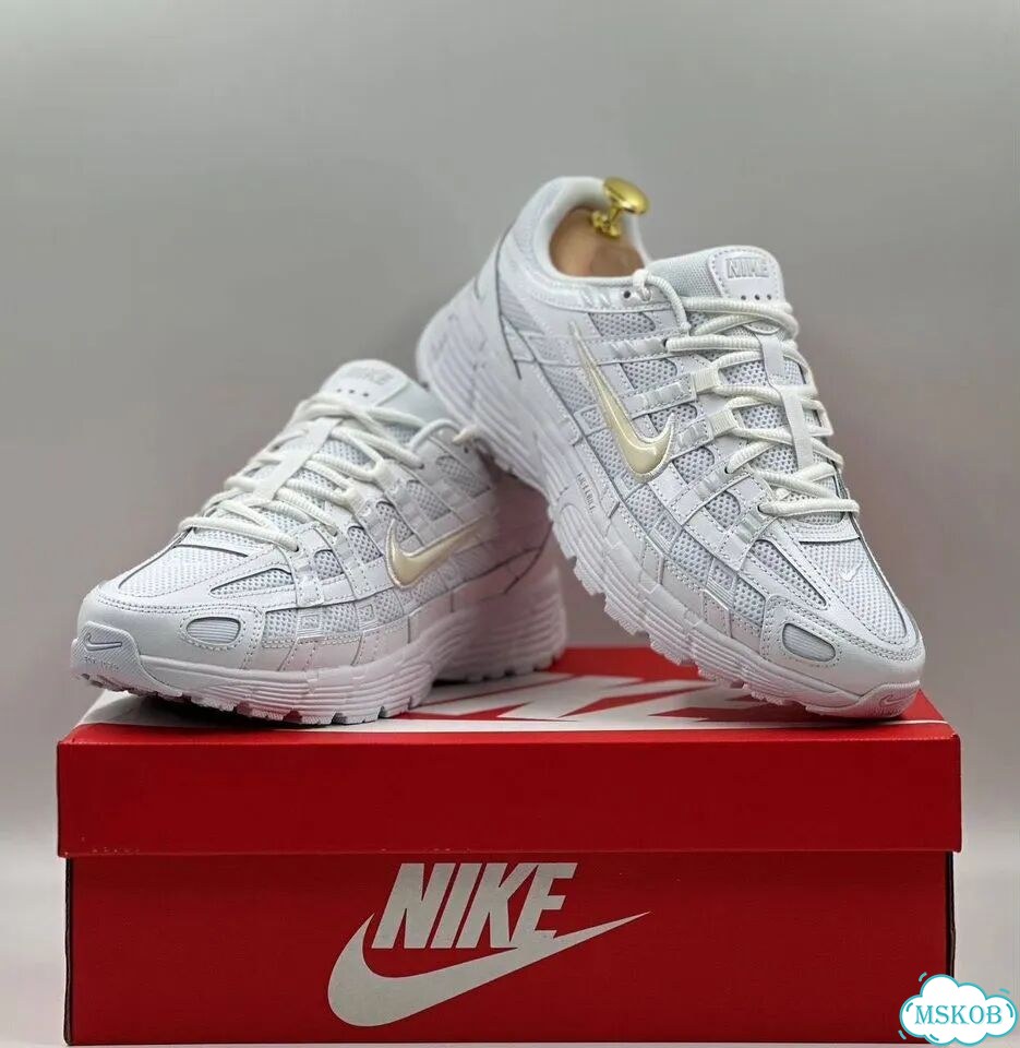 Кроссовки Nike P-6000 белые фото 5
