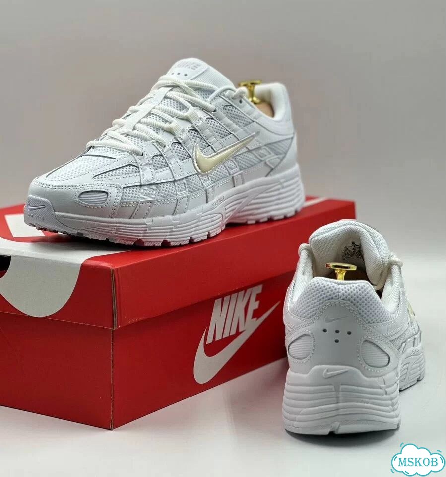 Кроссовки Nike P-6000 белые фото 7