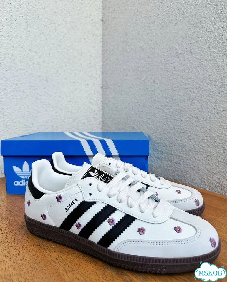 Кроссовки Ориг Adidas Samba OG Purple Floral фото 4