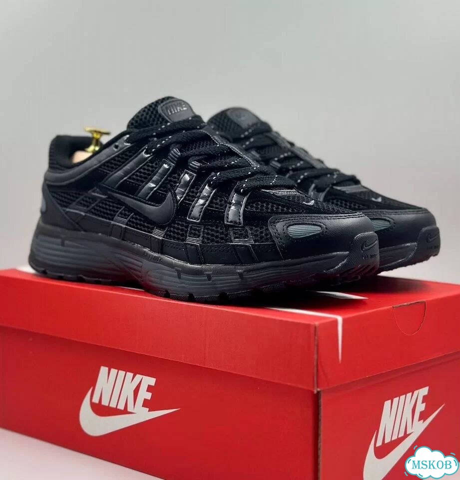 Кроссовки Nike P-6000 черные фото 2