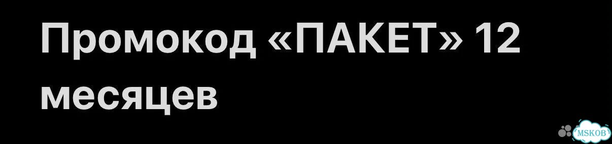 Промокод. сервис Пакет 12 месяцев фото 1
