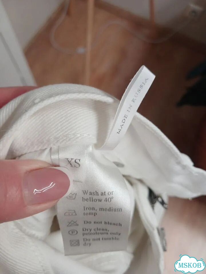 12 storeez джинсы белые xs фото 3