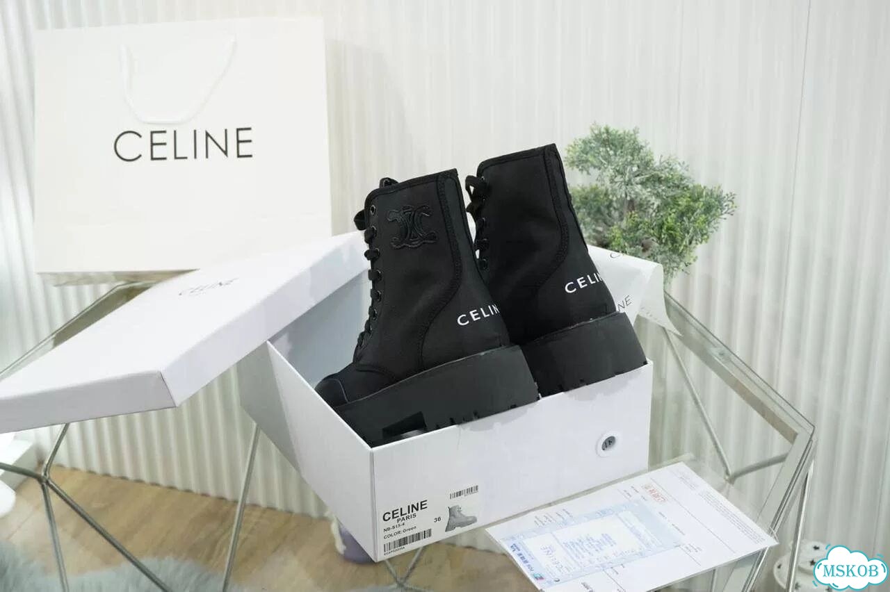 Ботинки Celine тканевые фото 3