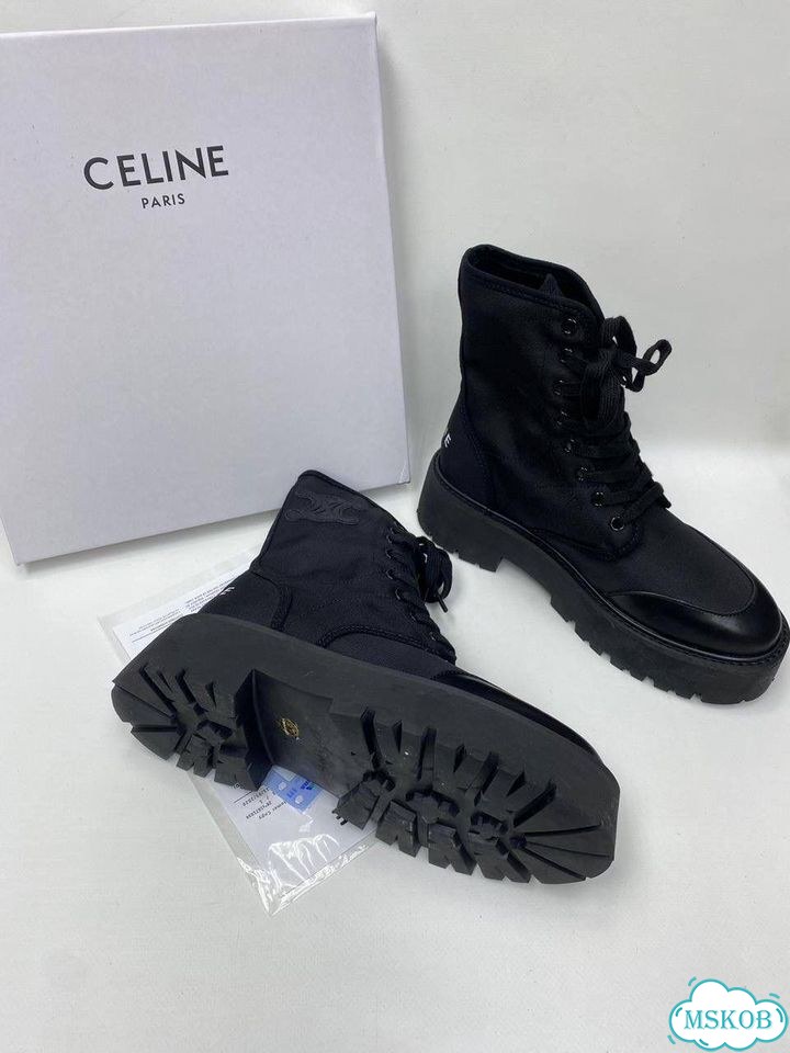Ботинки Celine тканевые фото 4