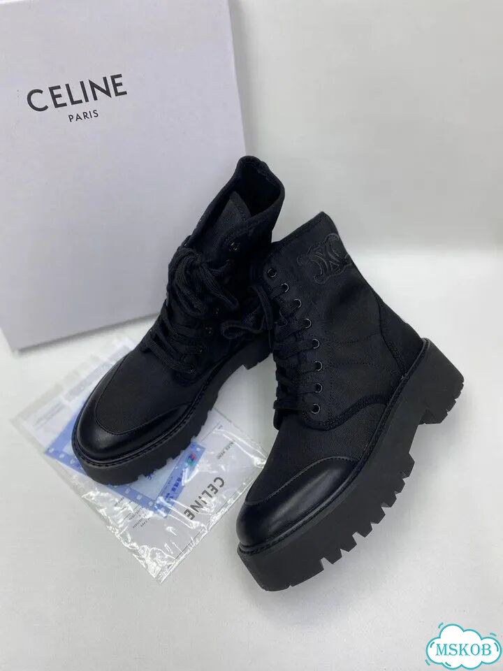 Ботинки Celine тканевые фото 6