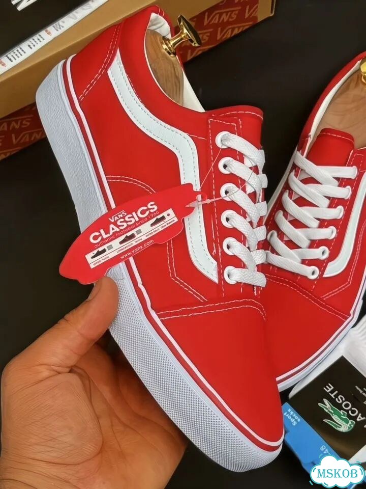 Кеды vans мужские красные фото 2