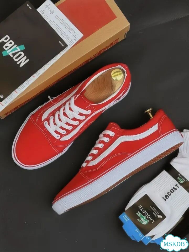 Кеды vans мужские красные фото 3