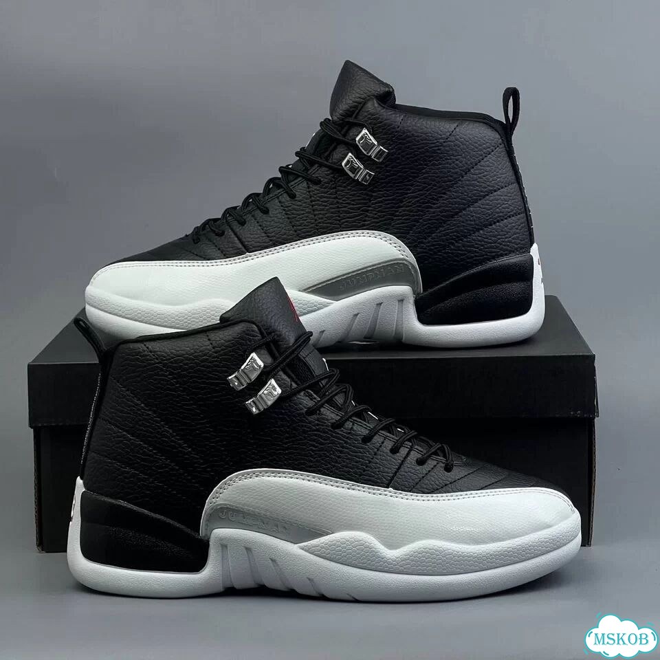 Nike Jordan 12 Black White фото 3