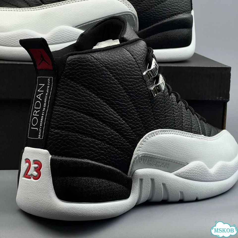 Nike Jordan 12 Black White фото 5