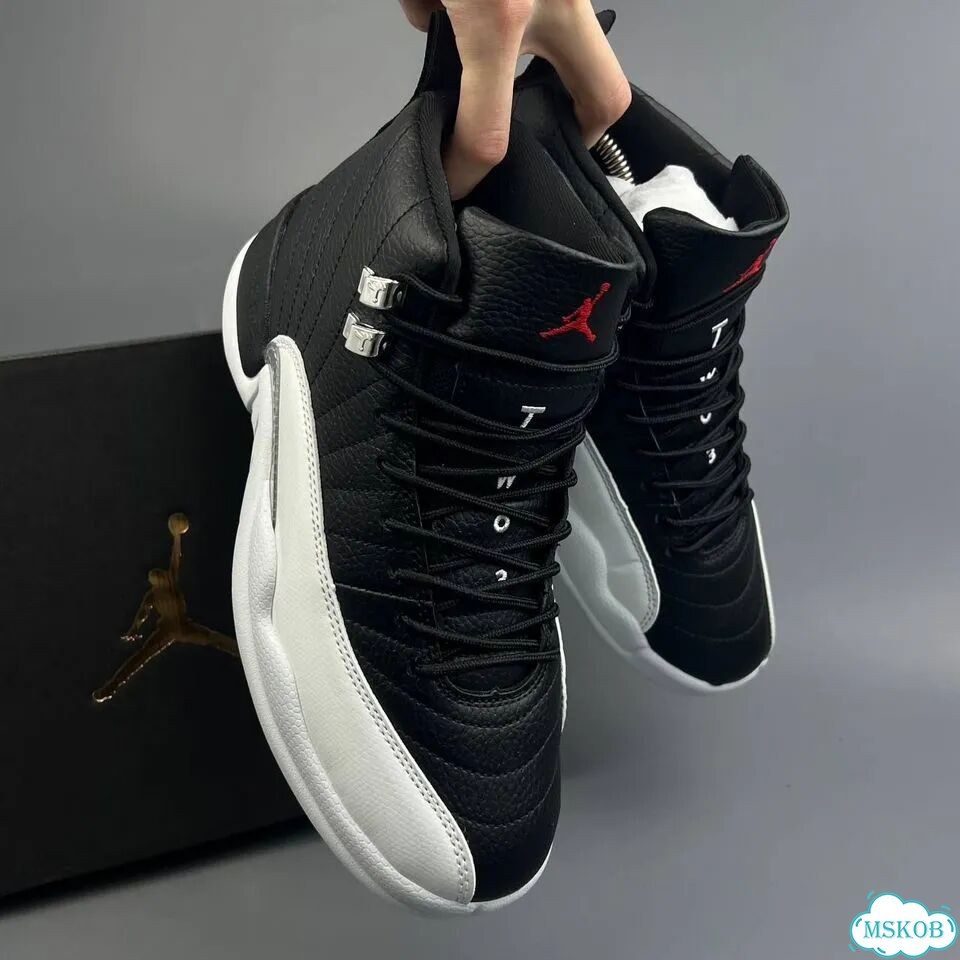 Nike Jordan 12 Black White фото 7