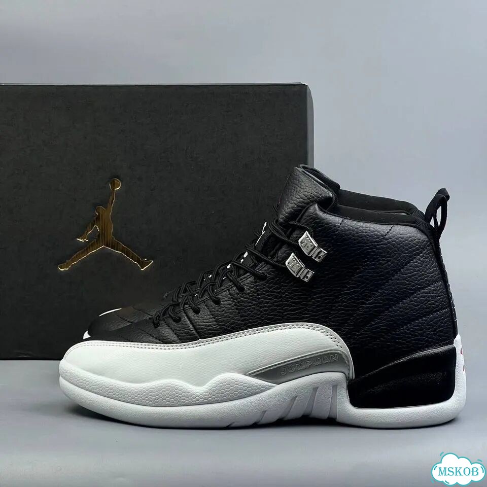 Nike Jordan 12 Black White фото 8