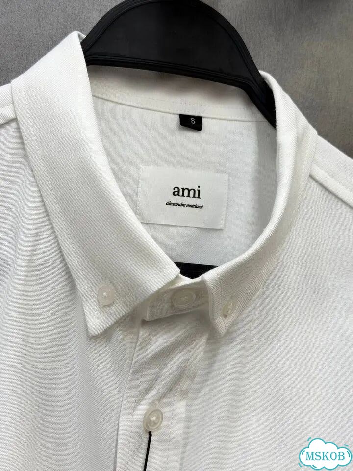 Рубашка Ami белая фото 4