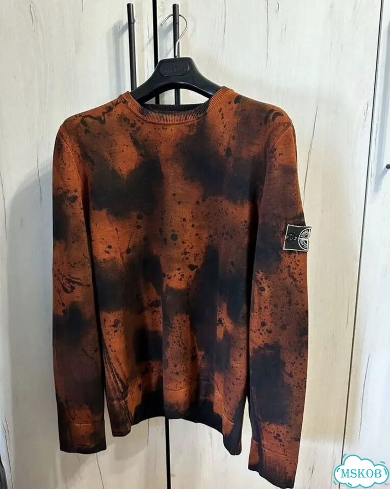 Stone island Hand Painted Crewneck Sweater фото 1