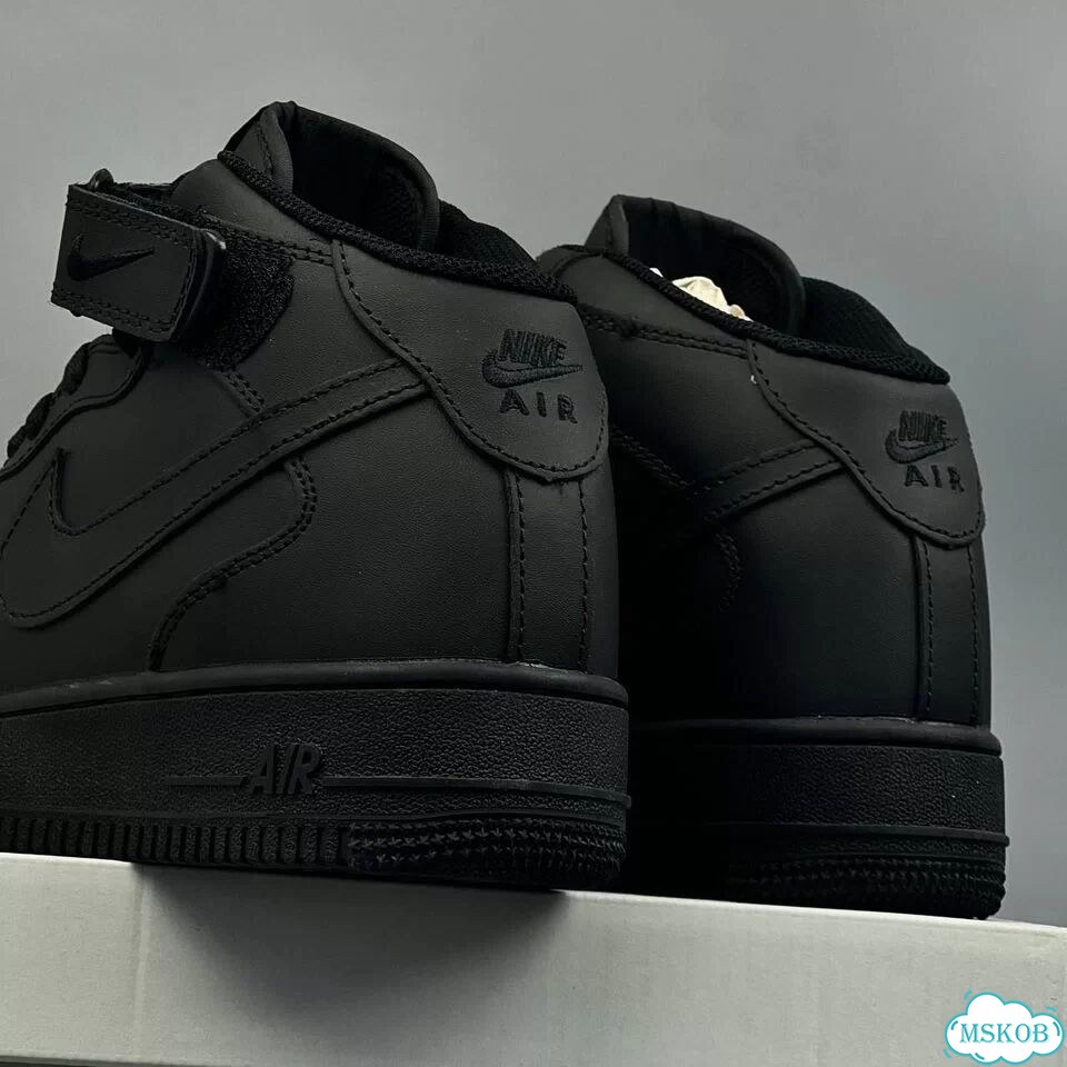 Nike Air Force 1 Mid Black фото 1