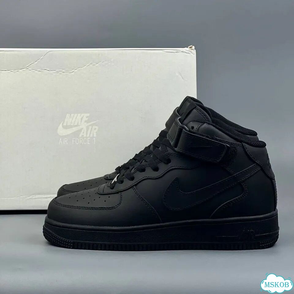 Nike Air Force 1 Mid Black фото 3
