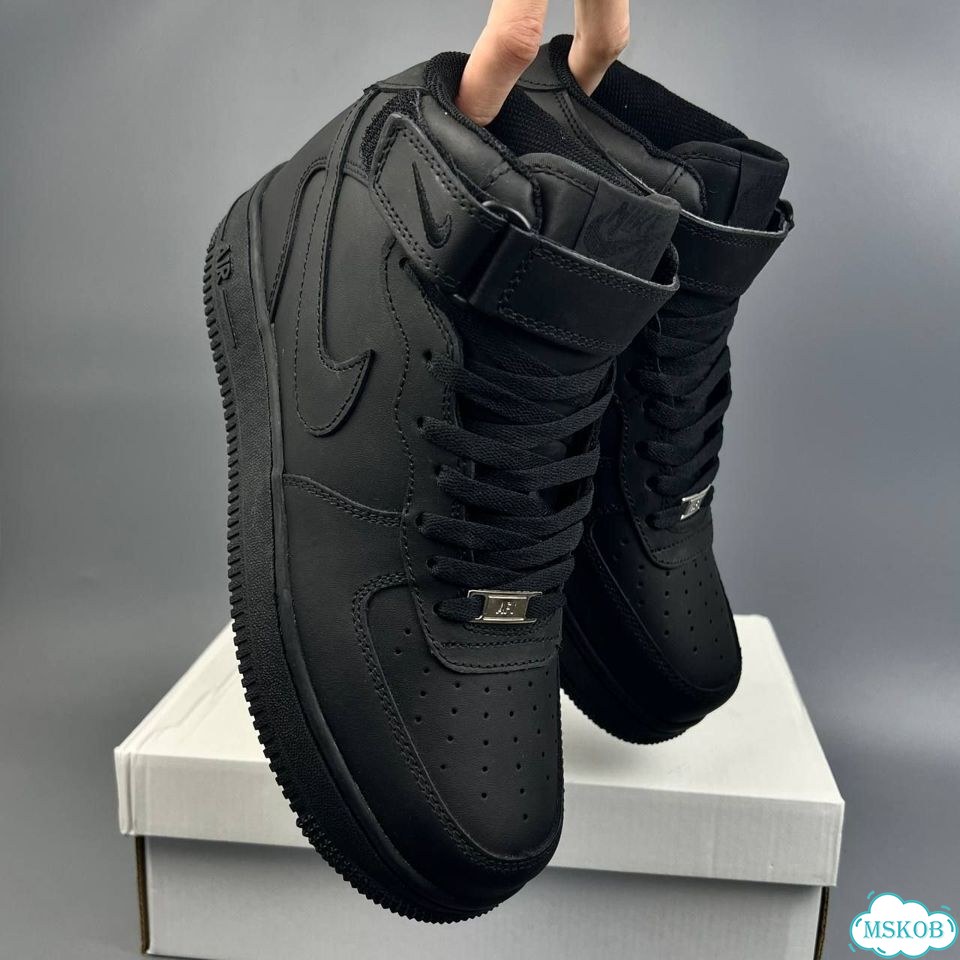 Nike Air Force 1 Mid Black фото 8