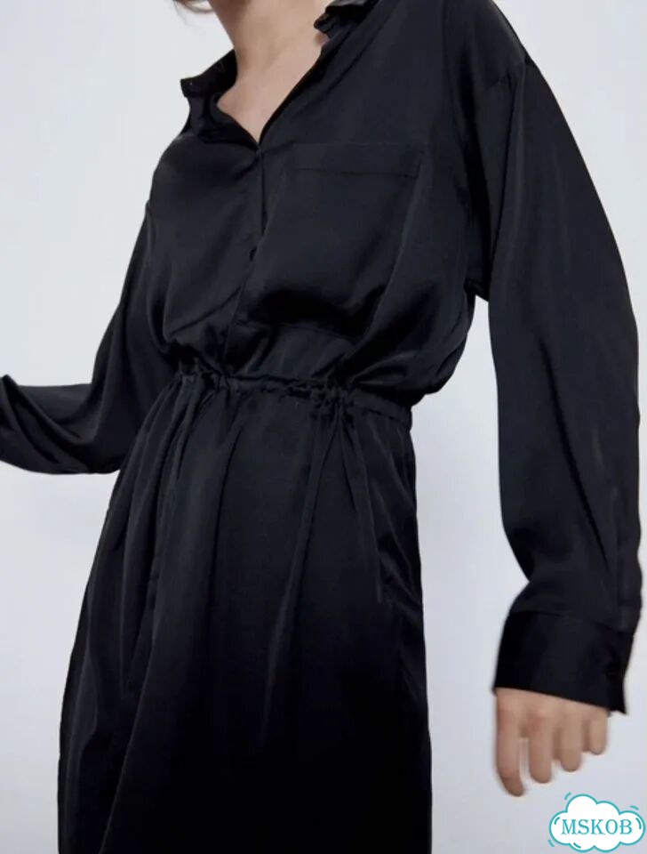 Рубашка Zara черная фото 1