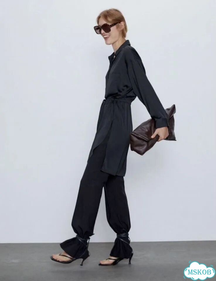 Рубашка Zara черная фото 3