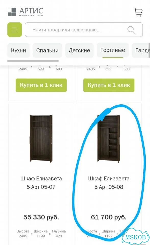 Шкаф распашной Елизг фото 5