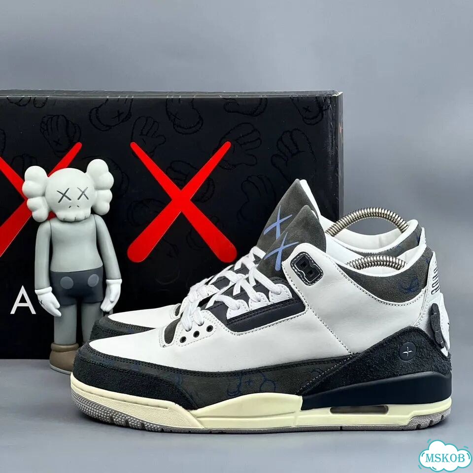 Nike Air Jordan 3 Kaws Black White фото 8