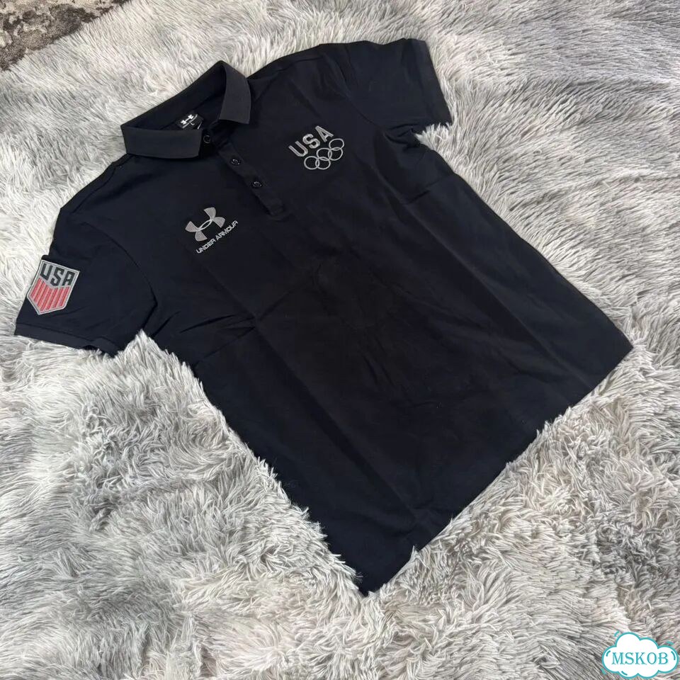 Поло USA Olympic Under Armour type, чёрное фото 3