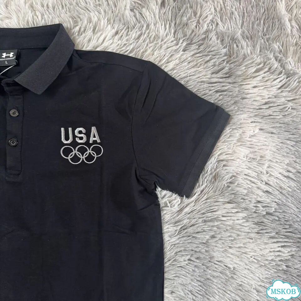 Поло USA Olympic Under Armour type, чёрное фото 4