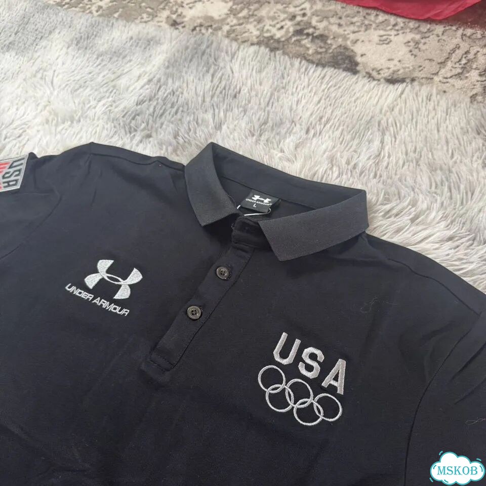 Поло USA Olympic Under Armour type, чёрное фото 5