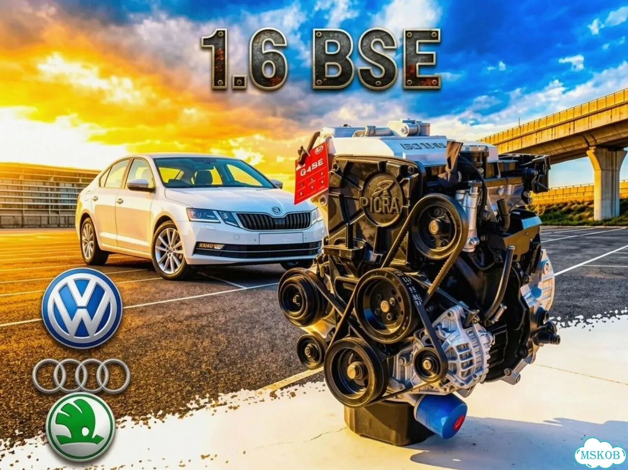 Двигатель 1.6 BSE Skoda Доставка фото 1