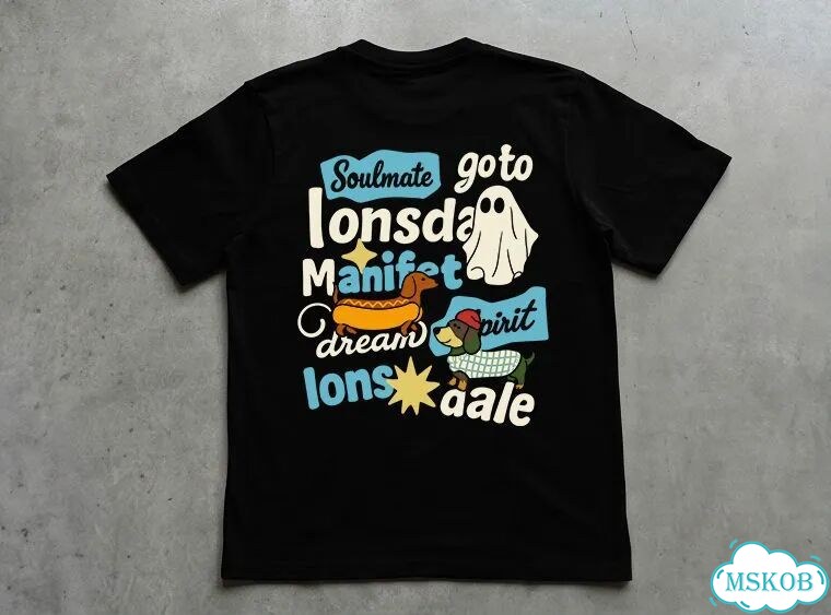 Футболка черная Lonsdale dragon Dell cotton American retro heavy streetwear vintage unisex DAC0168 фото 2