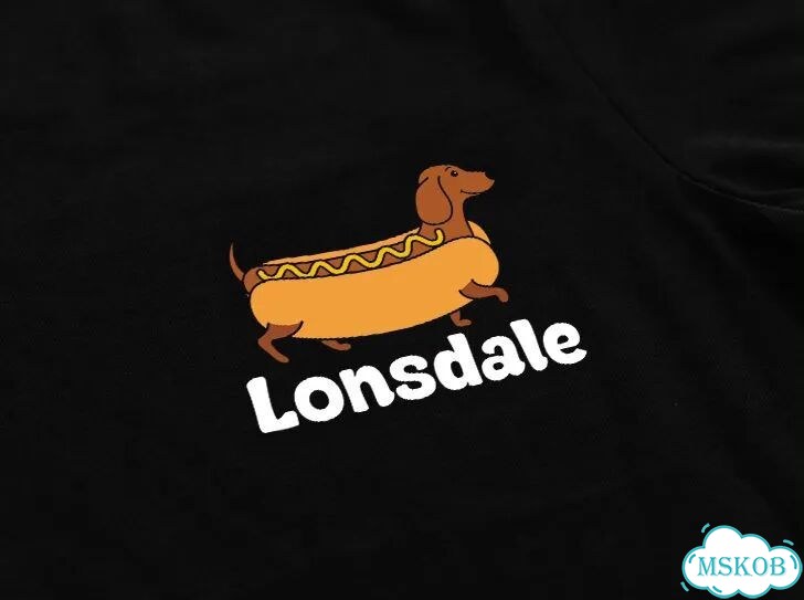 Футболка черная Lonsdale dragon Dell cotton American retro heavy streetwear vintage unisex DAC0168 фото 3