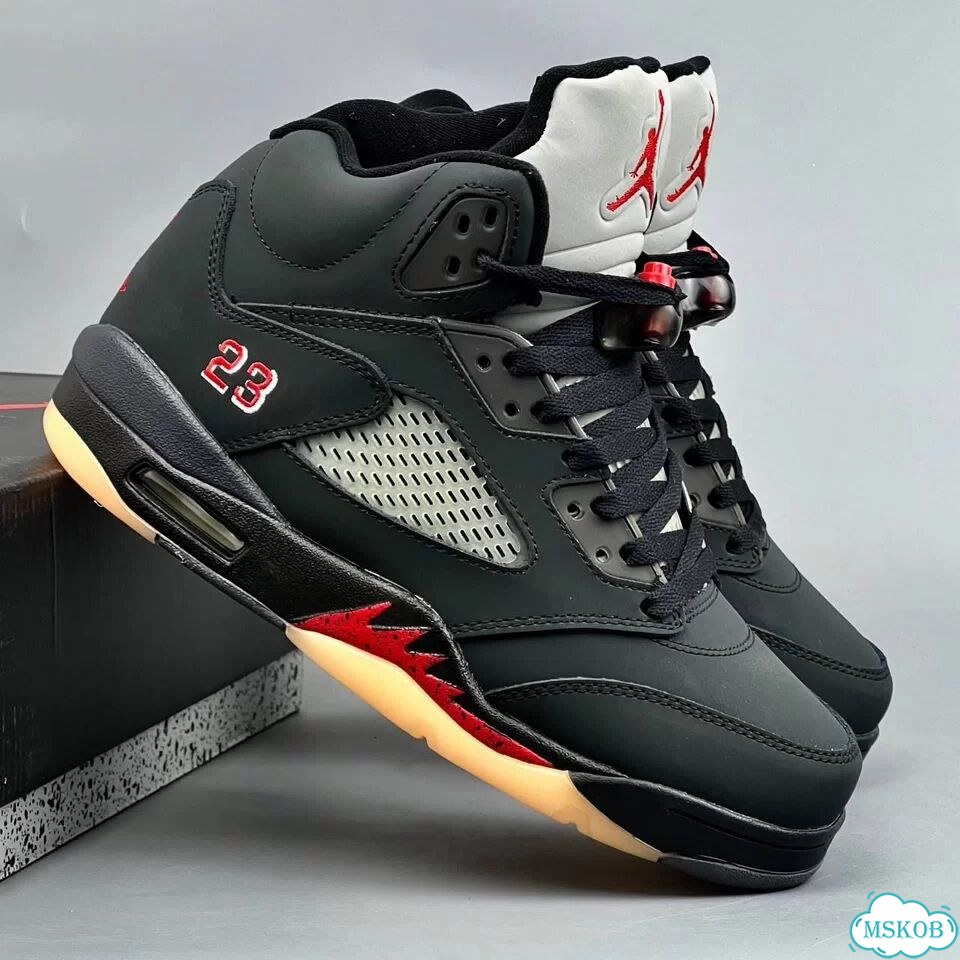 Nike Jordan 5 GoreTex Black Red фото 2