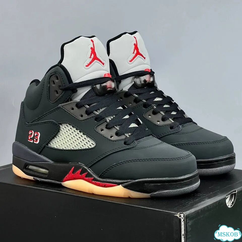 Nike Jordan 5 GoreTex Black Red фото 3