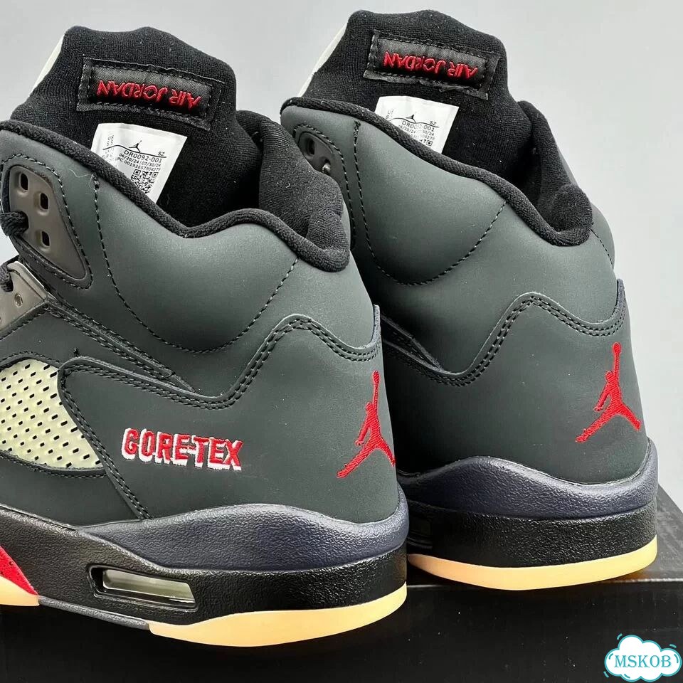Nike Jordan 5 GoreTex Black Red фото 7
