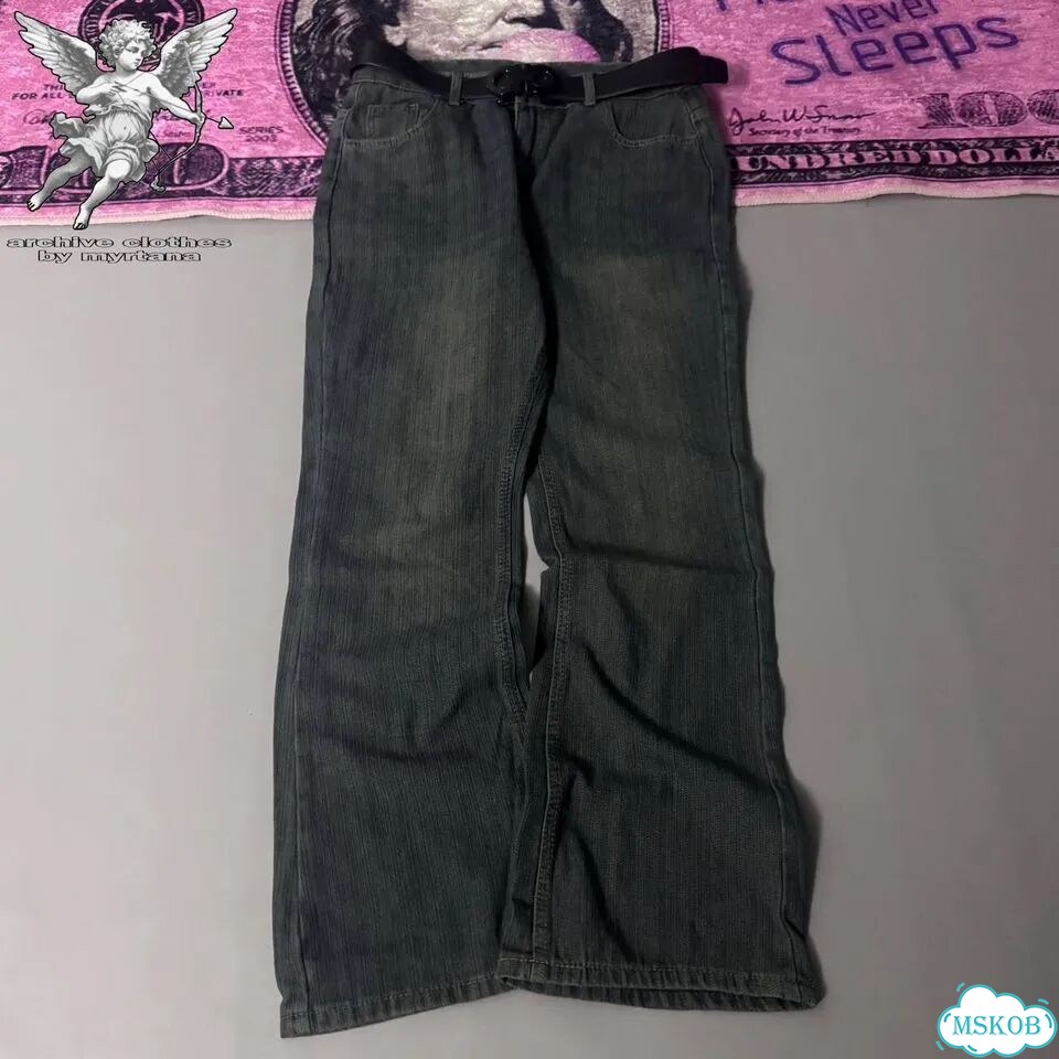 Джинсы буткат bootcut jeans indie sleaze type фото 1