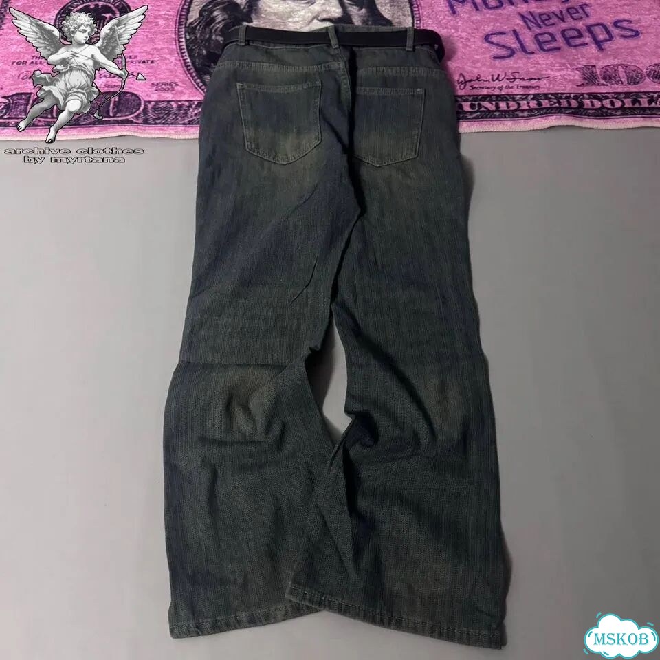 Джинсы буткат bootcut jeans indie sleaze type фото 3