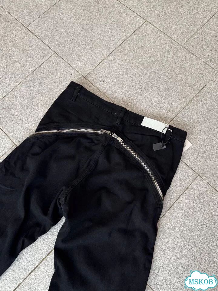 Джинсы Rick Owens type с молниями широкие фото 9