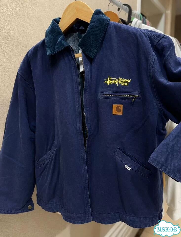 USA рабочая куртка Carhartt x Stussy Detroit фото 1