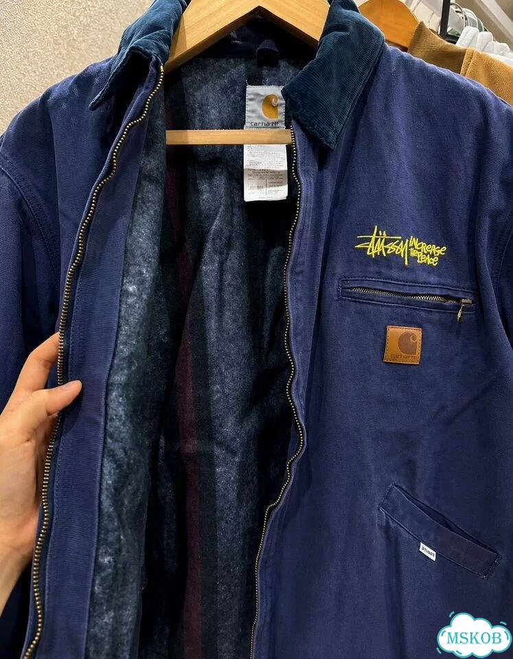 USA рабочая куртка Carhartt x Stussy Detroit фото 3