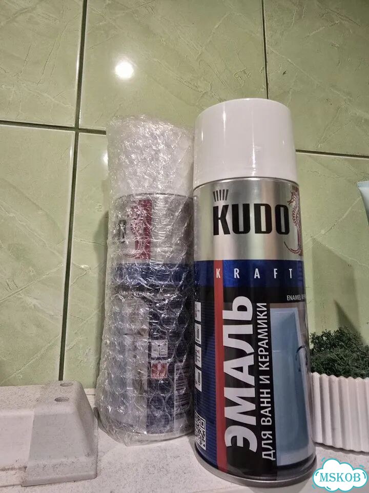 Kudo эмаль для ванны 2 штуки фото 1
