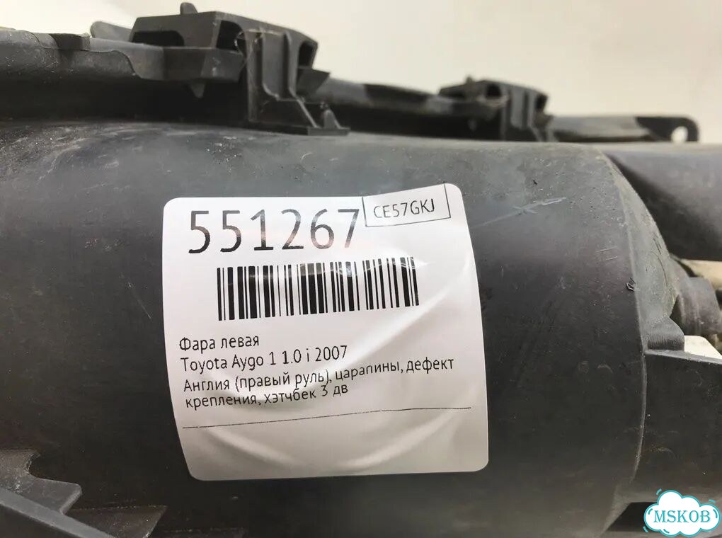 Фара левая Toyota Aygo 1 1.0 I 2007 фото 8