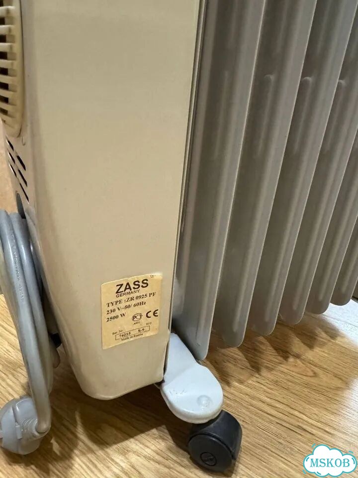 Масляный обогреватель zass Germany 2500w фото 2