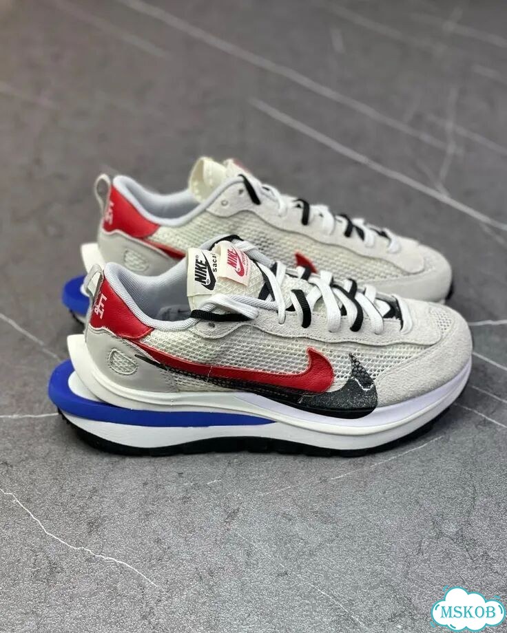 Sacai x nike VaporWaffle White / blue / red фото 8