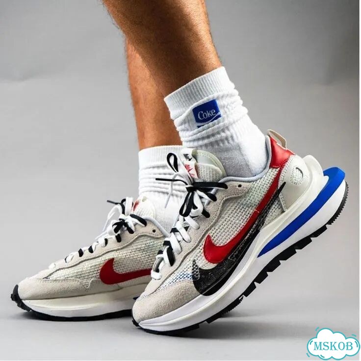 Sacai x nike VaporWaffle White / blue / red фото 9