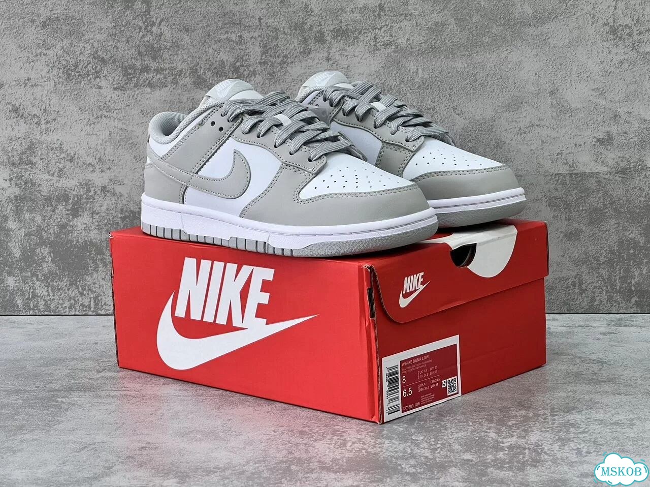 Nike Dunk Low grey fog фото 5