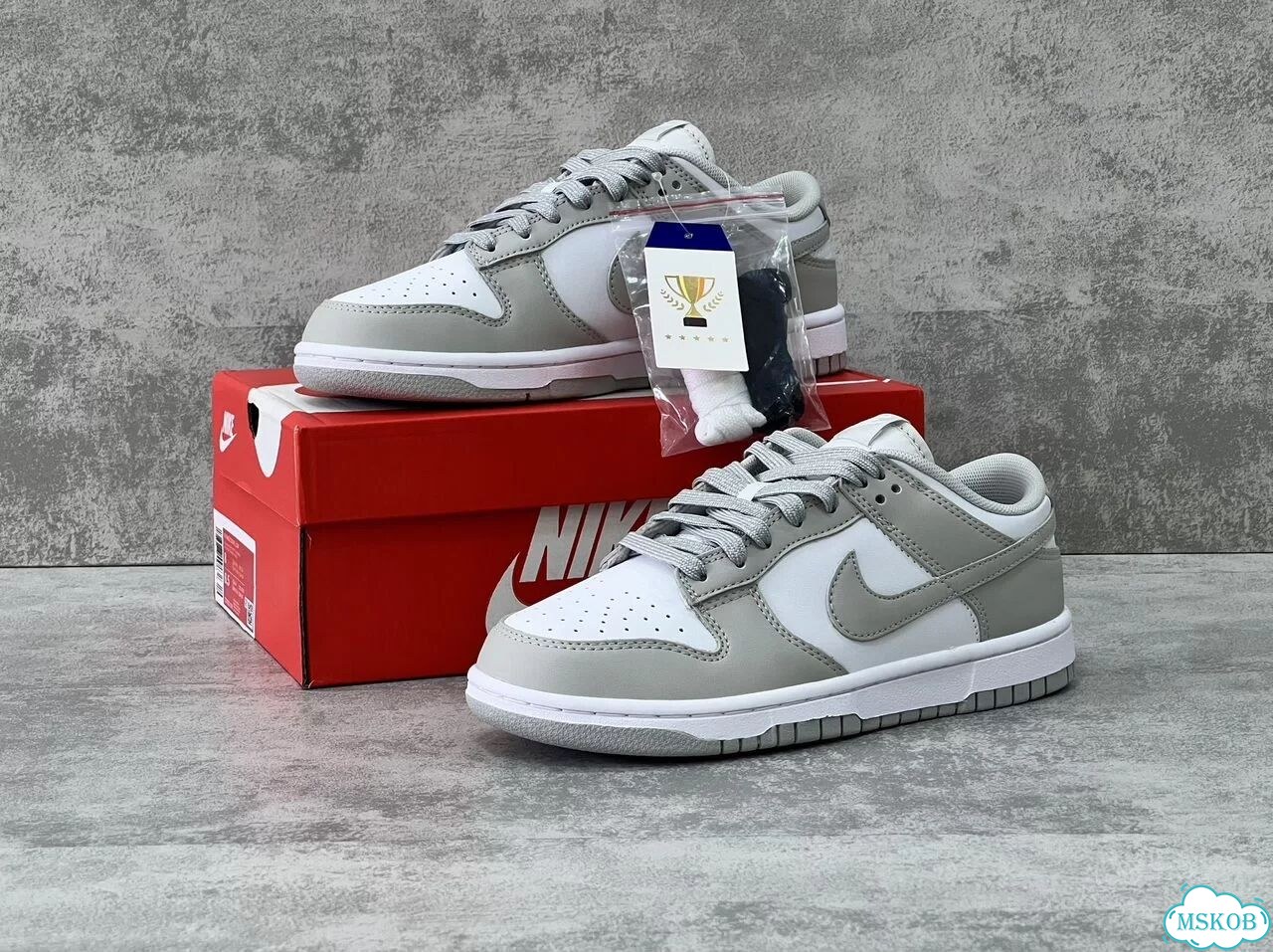 Nike Dunk Low grey fog фото 8