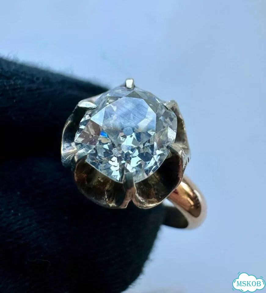 Золотое кольцо с природными бриллиантом 2.08ct фото 1
