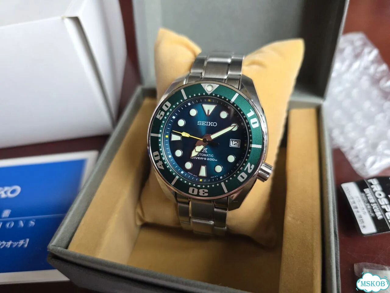 Часы Seiko szsc004 лимитка - Emerald Green Sumo фото 3