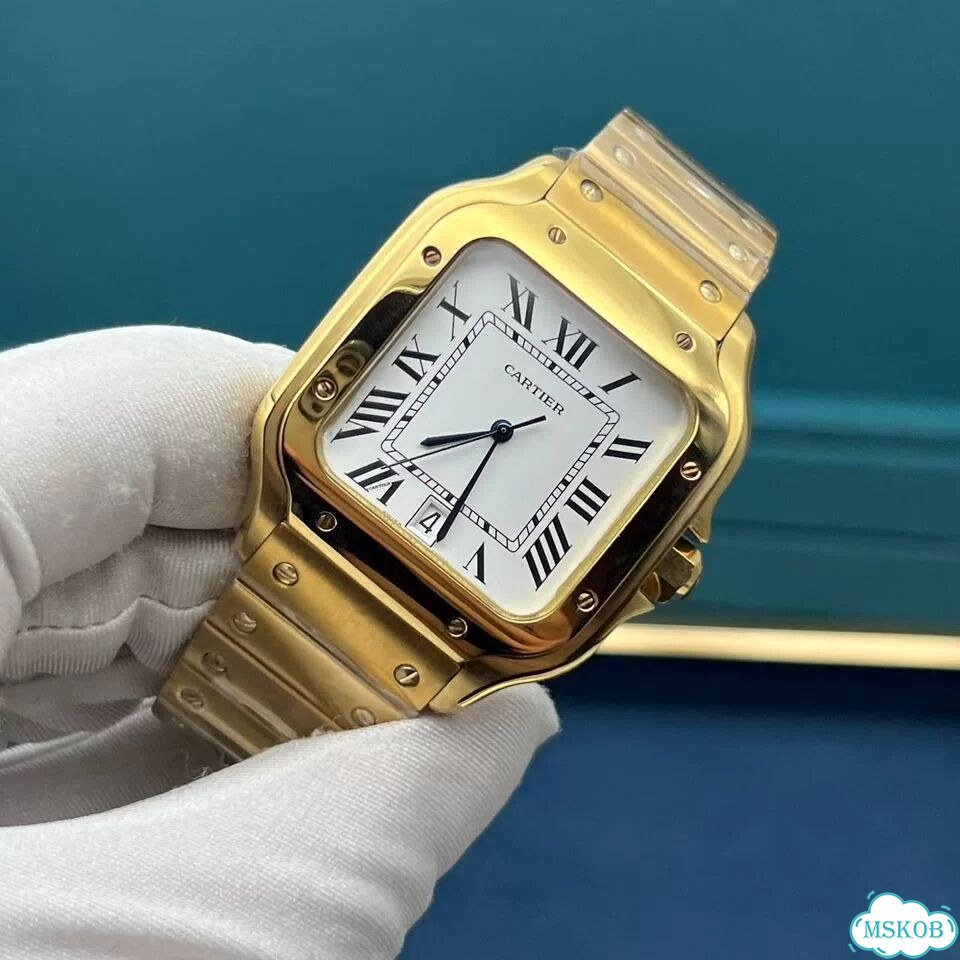 Часы мужские Cartier Santos Gold фото 1