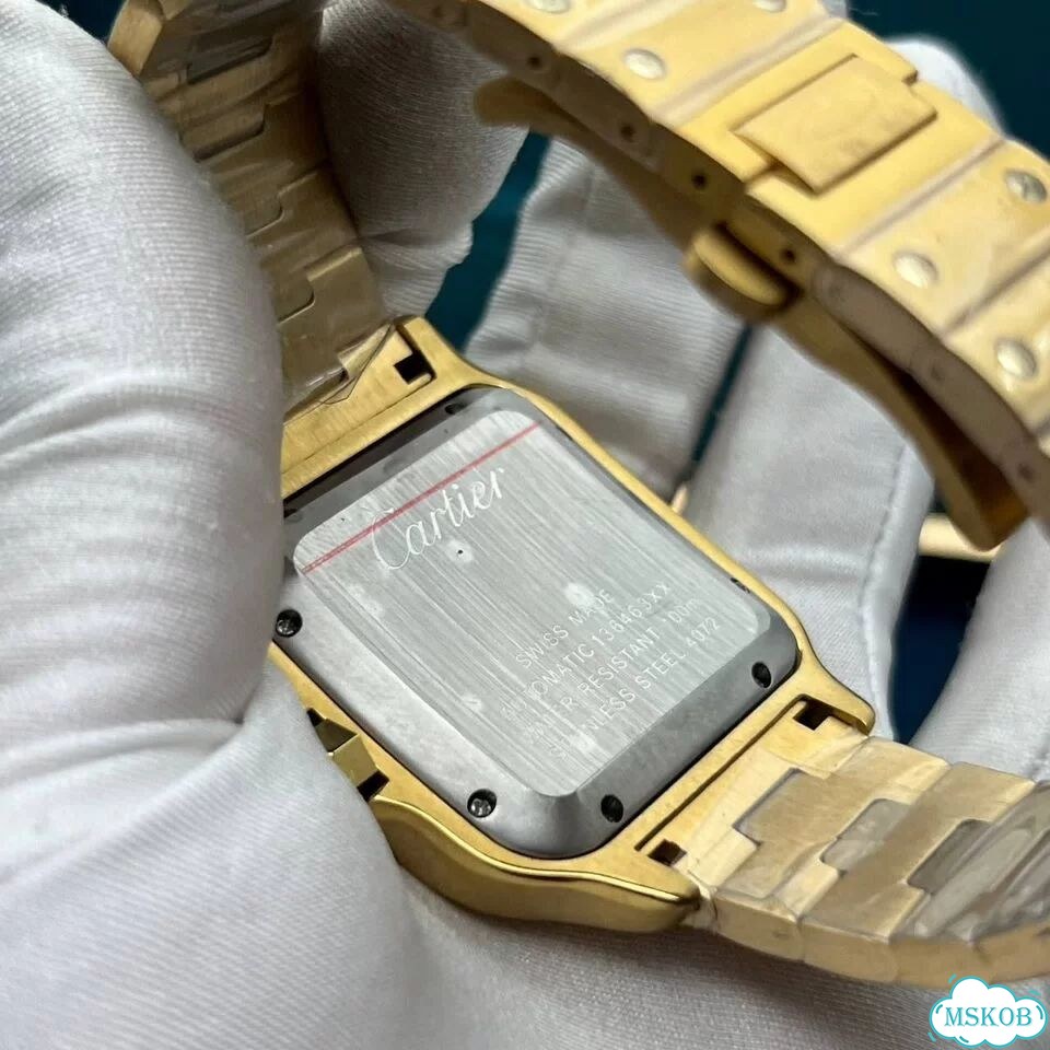 Часы мужские Cartier Santos Gold фото 4