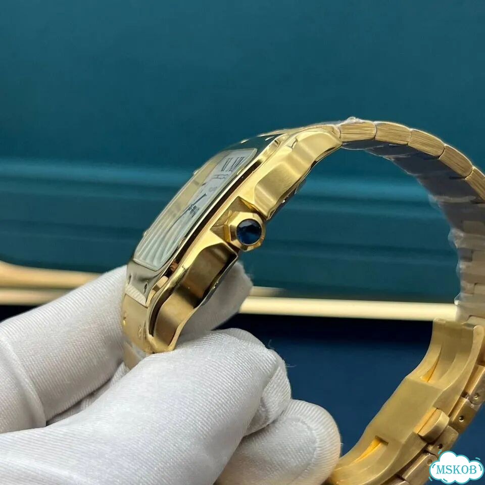 Часы мужские Cartier Santos Gold фото 8